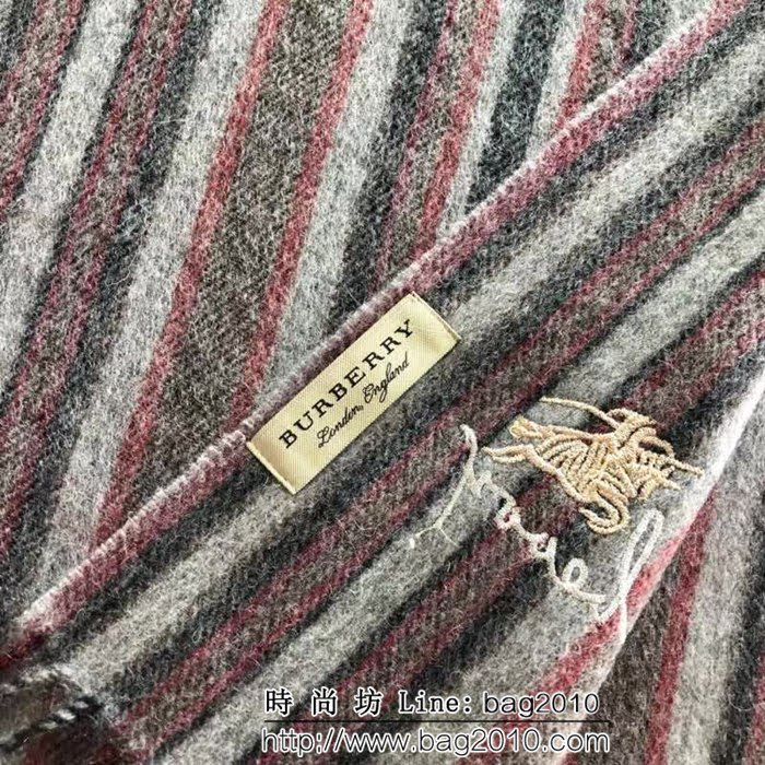 BURBERRY巴寶莉新款 品牌字母刺繡山羊絨圍巾 LLWJ6565